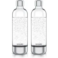 Arendo Wassersprudler Flasche Ersatzflasche für Arendo Wassersprudler, 1 L, max. 900 ml zum Sprudeln, (2-tlg), Edelstahl + PET, Kunststoff Sprudel Flasche mit 1000 ml Füllmenge