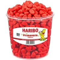 HARIBO Süßigkeit, Haribo Primavera kleine rote gezuckerte Schaumzucker Erdbeeren 1150g