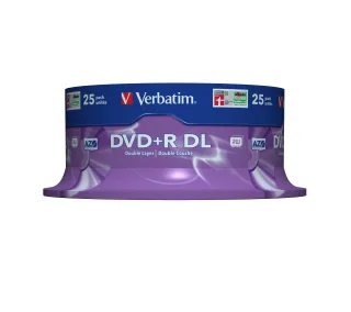 Verbatim 25 x DVD+R DL | 43757 | 8.5 GB 8x - mattsilber