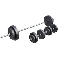 GORILLA SPORTS Langhantel Langhantelset Kunststoff 60 kg - 130 kg