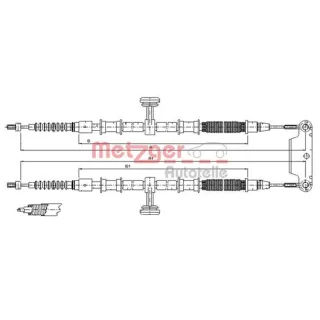 Metzger Handbremsseil hinten Opel Vectra C