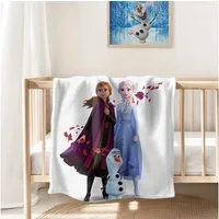 Kinderdecke Eiskönigin Disney 130x170 cm, weich und kuschelig, Coral Fleece-Decke, MTOnlinehandel, Sofadecke passend zur Anna & Elsa Bettwäsche, Überwurf, Tagesdecke