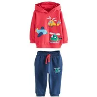 Next Sweatanzug Blockfarben-Kapuzensweatshirt und Jogginghose (2-tlg)