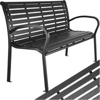 tectake Gartenbank Sitzbank Pino 3-Sitzer 126x62x81,5cm, 3-Sitzer