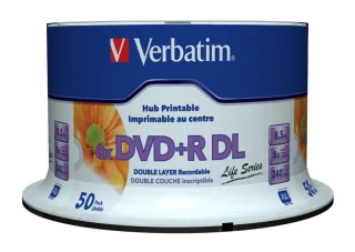 Verbatim Life Series | 97693 | 50 x DVD+R DL - 8.5 GB (240 Min.)