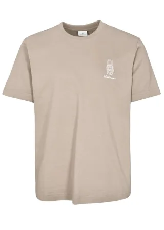 BASEFIELD - Rundhals T-Shirt 1/2 smoked taupe - Gr. - S