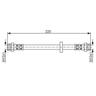 Bosch Bremsschlauch hinten Alfa Fiat