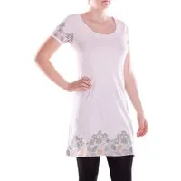 Vishes Sommerkleid Damen A-Linie Kleid Baumwolle Blumen-Muster mit Stickerei Alternative Bekleidung, Ethno, Hippie, Retro Style