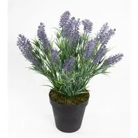 Kunstblume Künstlicher Lavendelbusch 34cm im Topf FI Kunstpflanzen Blumen Pflanze Lavendel, Seidenblumen Roß, Höhe 34 cm