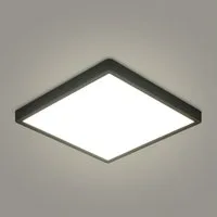 Riserva LED Deckenleuchte LED Deckenleuchte flach 36W, schwarz, 30cm, 4000K, Feuchtraum