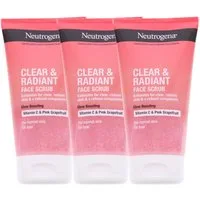 Neutrogena Gesichtspeeling 3 x Neutrogena Clear & Radiant Tägliches Gesichtspeeling Vitamin C & P