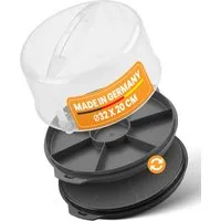 EUROHOME Tortenglocke Tortenbehälter mit Tragegriff - Tortenhaube mit Klickverschluss,(1-tlg., Kuchencontainer hoch 32 x 20 cm) Sichere Transportbox für Kuchen und Torten