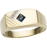 Firetti Diamantring Schmuck Geschenk Gold 585, mit Saphir - mit Brillant