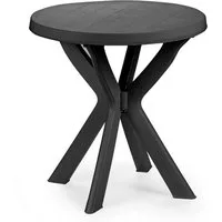 Spetebo Gartentisch Kunststoff Gartentisch rund anthrazit - 70 cm (Anzahl, 1-St., Stück), Pflegeleicht