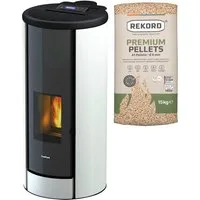 Freepoint Pelletofen BREEZE, 9,1 kW, Zeitbrand, Stahl, integrierte WIFI-Funktion
