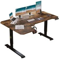 IvyIvy Gamingtisch höhenverstellbarer Schreibtisch elektrisch, L-förmiger Computertisch, 150x74/102 cm (B xT)