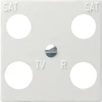 Zentraleinsatz reinweiß glänzend 50 x 50 Hirschmann, Adapter weiß, Retail
