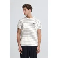 Casual Friday Rundhalsshirt CFTangen Gestreiftes T-Shirt mit dezentem Stick-Detail