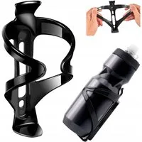 VERK GROUP Fahrrad-Flaschenhalter 2er Fahrrad Flaschenhalter Dehnbar Schwarz Universal Getränkehalter, (Packung, 2-St., Set), Dehnbare Konstruktion, 2er-Set