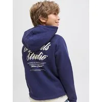 Jack & Jones Junior Kapuzensweatshirt JORNORREBRO TYPO BACK SWEAT HOOD SN JNR Baumwollmischung, relaxed fit, Langarm