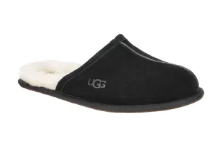 UGG 1101111 blk SCUFF Herren Pantoletten Schwarz Echtleder Warmfutter
