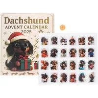 CLTYQ Adventskalender Adventskalender Hunde 2025 - Geschenk für kinder,Acryl, hunde Deko Weihnachtscountdown-Kalender, für Hundeliebhaber