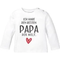 MoonWorks Rundhalsshirt Baby Langarmshirt mit Spruch ich habe den besten Papa der Welt