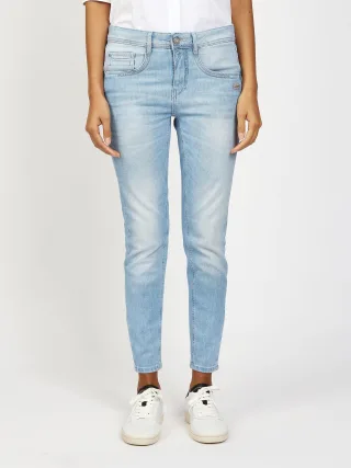 GANG Damen Jeans 94AMELIE CROPPED - relaxed fit Jeans crystal blue