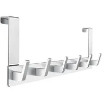 FOUORTUNATE-BEE Türhaken Türgarderobe zum Einhängen mit 6 Haken, für Flur, Bad und Küche, Tür, Schlafzimmer, (Kleiderhaken Tür für Badezimmer Türhakenleiste Moderne Türhänger, Handtuchhalter Tür Bad - Jackenhalter Tür), ohne Bohren, rostfrei, Robust 