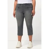 Ulla Popken 7/8-Hose 7/8-Jeans Mony Elastikbund Reißverschlusstaschen