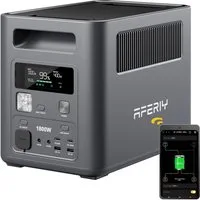 AFERIY Stromerzeuger 1800W Tragbare Powerstation, 1024Wh LiFePO4 Batterie, 1,8 in kW, (1-tlg), 9 Anschlüsse, für Outdoors Camping