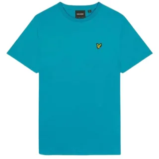 Lyle & Scott Brand Freizeit-T-Shirt mit Logo auf der Brust in Blau