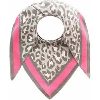 Zwillingsherz Modetuch Dreieckstuch BW "Leo Rand", Leo mit pinker Lante