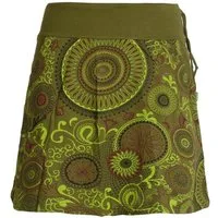 Vishes Minirock Rock bunt mit Mandalas und Blumen bedruckt Cacheur, Ethno, Goa, Hippie Style