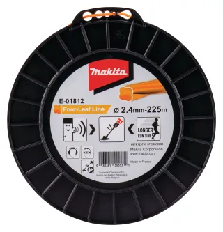 Makita Mähfaden Four-Leaf, 2,4 mm - 225 m - orange - E-01812 orange