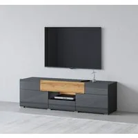 OTTO home Lowboard Toledo,Breite 159cm, trendige TV-Schrank mit dekorative Fräsungen, TV-Board ohne Beleuchtung, TV-Kommode mit viel Stauraum
