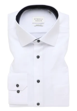 ETERNA - Hemd Twill Langarm weiß - Gr. - 48