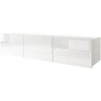 MIRJAN24 TV-Schrank Calabrini 150 04 (mit 3 Türen) ohne Griffe, silberne Beine 5 cm