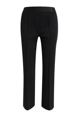 Milano Italy - wideleg with elastic waist band fake front fly mocca print - Gr. - XXL