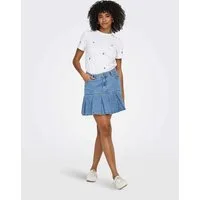 ONLY Jeansrock ONLEmerson (1-tlg) Falten