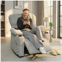 HOMCOM Relaxsessel Elektrischer Fernsehsessel TV Sessel mit Liegefunktion (Set, 1-St., 1), 2 Memory-Positionen, USB, leiser Motor