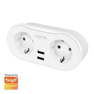LOGILINK Funksteckdose SH0102, 2-fach, 2x USB, Smart