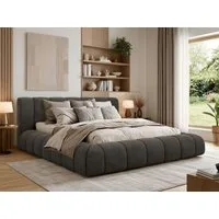 MKS MÖBEL Polsterbett NUBEA Classic (Bett mit Bettkasten, Set, mit Bettkasten & Lattenrost, ohne/mit Matratze, Größen 140–200cm), Doppelbett mit Gasdruckfedern, gepolstertes Kopfteil