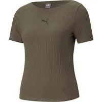 PUMA T-Shirt Puma Damen T-Shirt HER Ribbed Slim Tee 531917