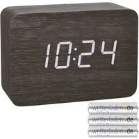 TFA Dostmann Funkwecker Design Funk-Wecker in Holz-Optik Clocco TFA 60.2549