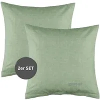 Esprit Bettwäsche HARP Renforcé Kissenbezüge und Bettwäsche, Baumwolle, 2 teilig, 40 x 40 cm 2er Pack in Grün