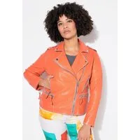 Angel of Style Lederjacke Leder-Bikerjacke echtes Leder Farbe Langarm