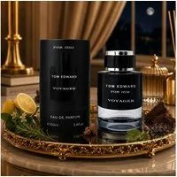 TOM EDWARD Eau de Parfum Tom Edward Voyager for Him Herrenduft Frisch Holzig Aromatisch e100 ml, Hergestellt in UK, Luxus Herrenduft, Langanhaltend, Schone Verpackung