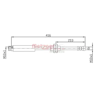 Metzger Bremsschlauch Citroen Fiat Peugeot 4110475