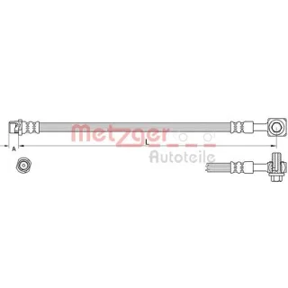Metzger Bremsschlauch vorne rechts Opel Mokka J13